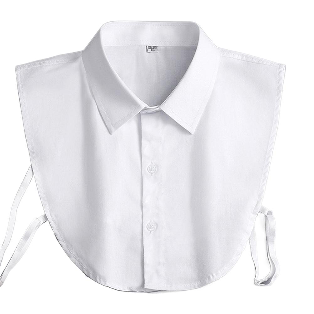 Fake Collar Detachable Collar for Women Girls Shirts Dickey Half False Blouse Dickey Tops Solid Color False Collar White/Black