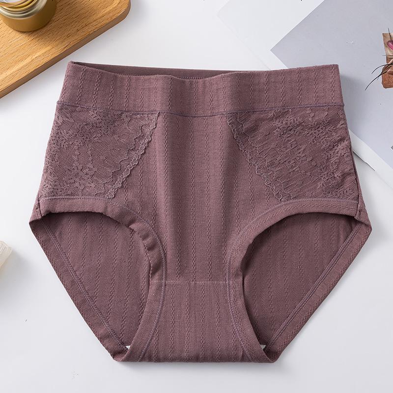 High-Waisted Cotton Briefs for Middle-Aged and Elderly Women - Comfortable, Breathable, Plus Size.