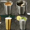 Stainless Steel Metal Cup Beer Cups Household Office Bar Wine Glass Coffee Tumbler Travel Camping Mugs Tea Mug Set Outdoor