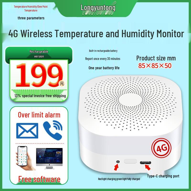 RS485 Temperature & Humidity Sensor Monitor with Modbus-RTU Protocol