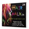 24-Color Temporary Hair Chalk Crayons – Soft, Easy-To-Use, EN71 Certified