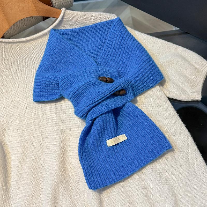 Wool Knitted Winter Scarf For Women Warm Cashmere Scarves Neckchief Solid Lady Shawl Wrap Female Pashmina Bufanda