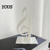 Matte Surface Book Stopper 3D Printed Music Note Bookend, Decorative Shelf Organizer, Modern Desk Decor for Home Themed Gift Office Study, Heavy Base