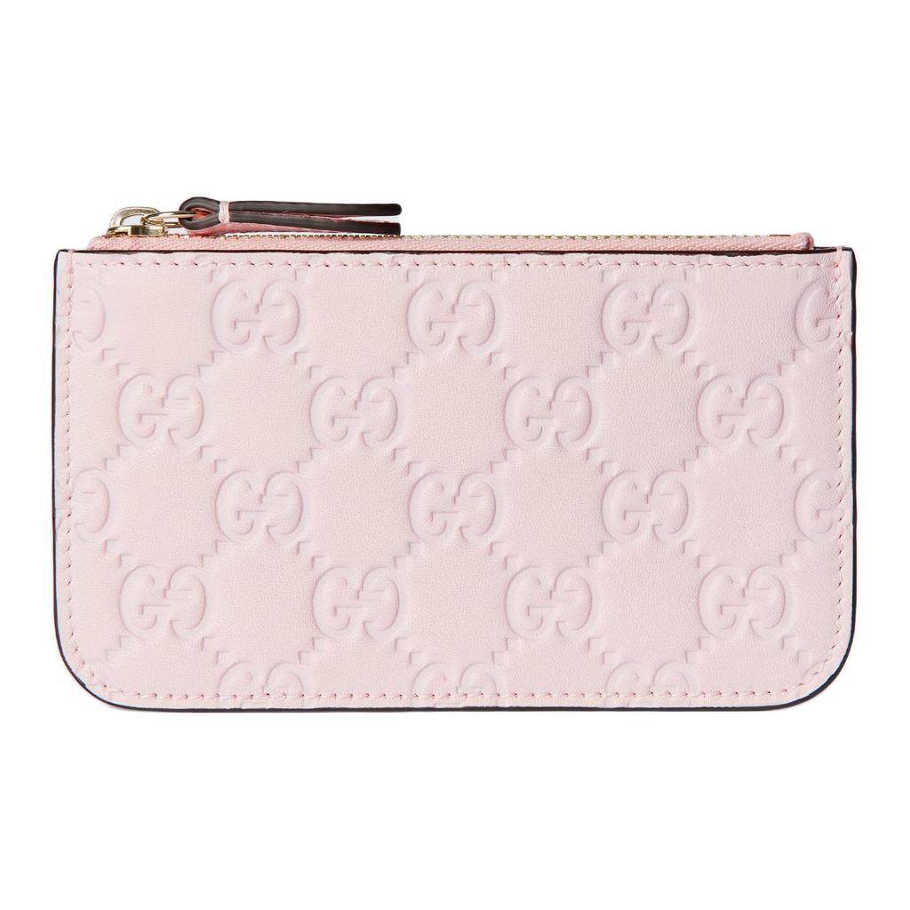 Gucci GG Emblem Key Pouch With GG Embossed Pattern Women Accessories Pink Gold 847205-AAFDV-5734