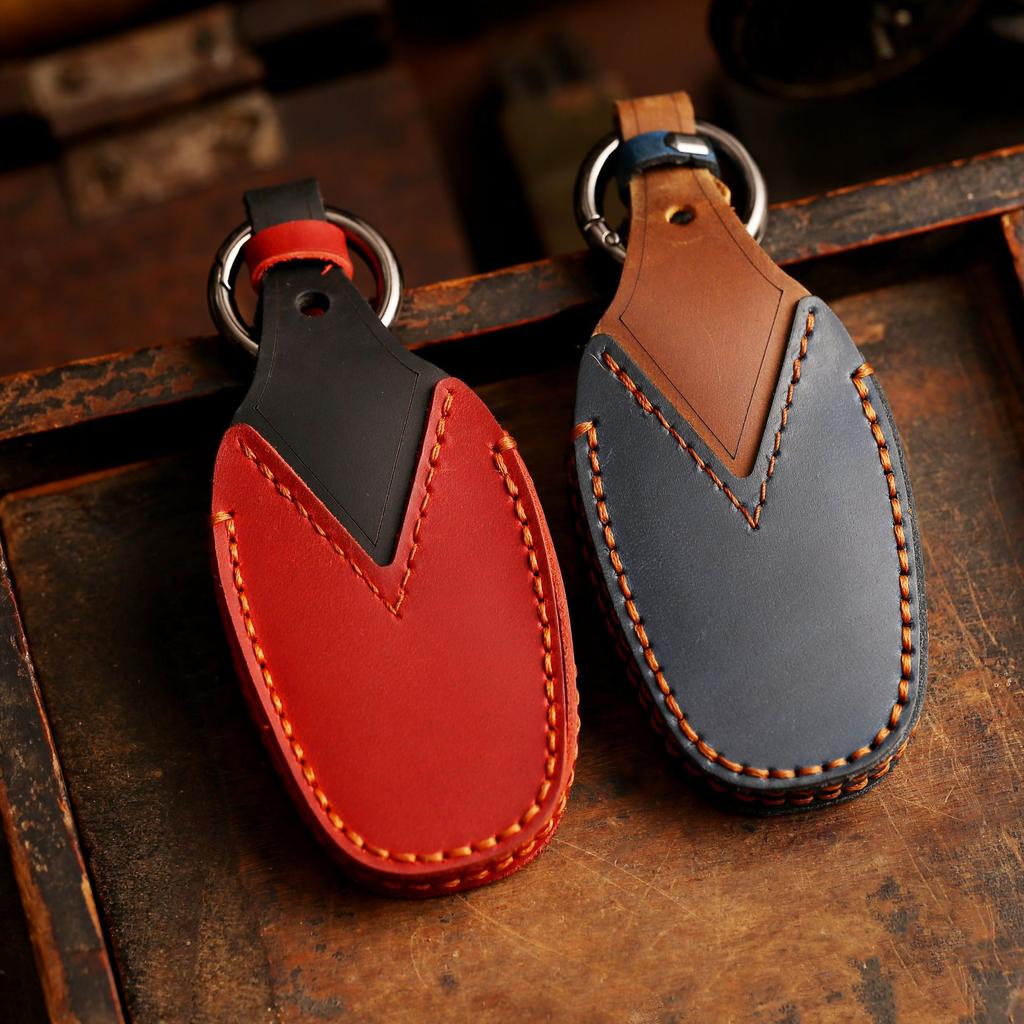 Leather Protective Shell for Peugeot 308 408 508 2008 3008 4008 5008 Citroen C4L C6 C3-XR Picasso DS3 DS4 DS5 Car Key Case Cover