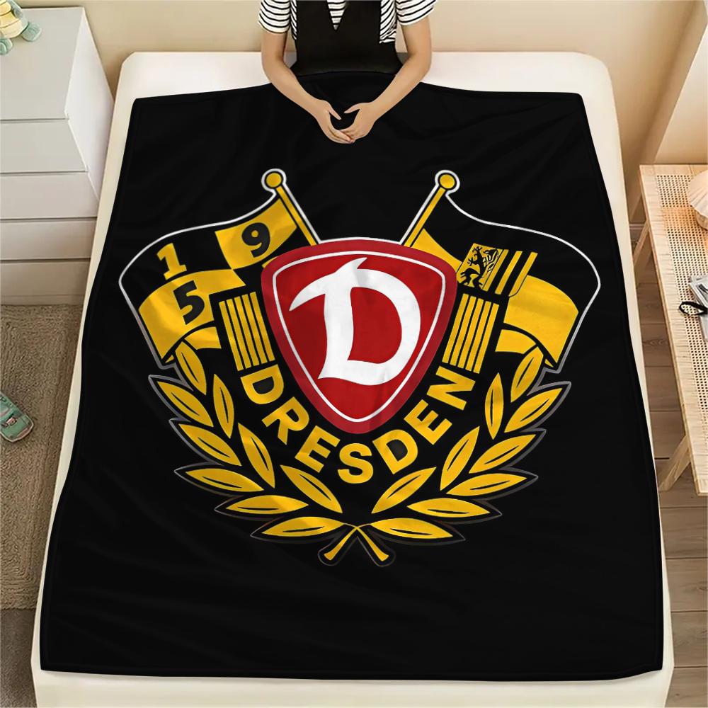

1 шт. Фланелева ковдра з принтом SG Dynamo Dresden, Високоякісна, Для всіх сезонів, Декор для дому, Тепло та затишок, Ідеально для різдвяних подарунків 80cm x 120cm