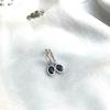 Genuine Natural Blue Sapphire Oval Halo Dangle Drop Silver Earrings  For MOM