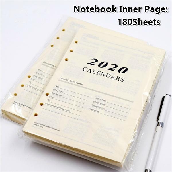 

180 листов А5 Внутренние сменные страницы для блокнота-планера на кольцах