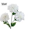 Floral Arrangement Supplies Artificial 3 Head Dahlia Flowers, Realistic Silk Fabric Arrangement, Durable Flowers Adjustable Fake for Home Decor