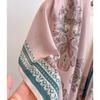 1116 Spring and summer commuting travel versatile large square scarf decorative scarf long version shawl silk scarf dual-purpose foreign style silk s