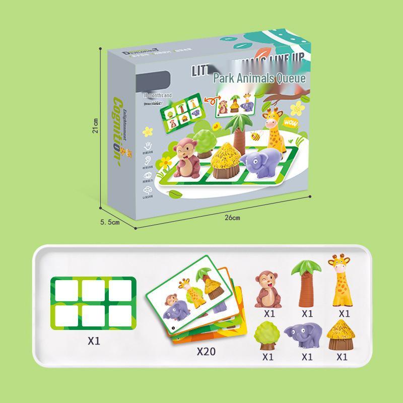 Jungle Animal Park Soft Rubber Stacking Toy for Early Childhood Logic & Space Thinking