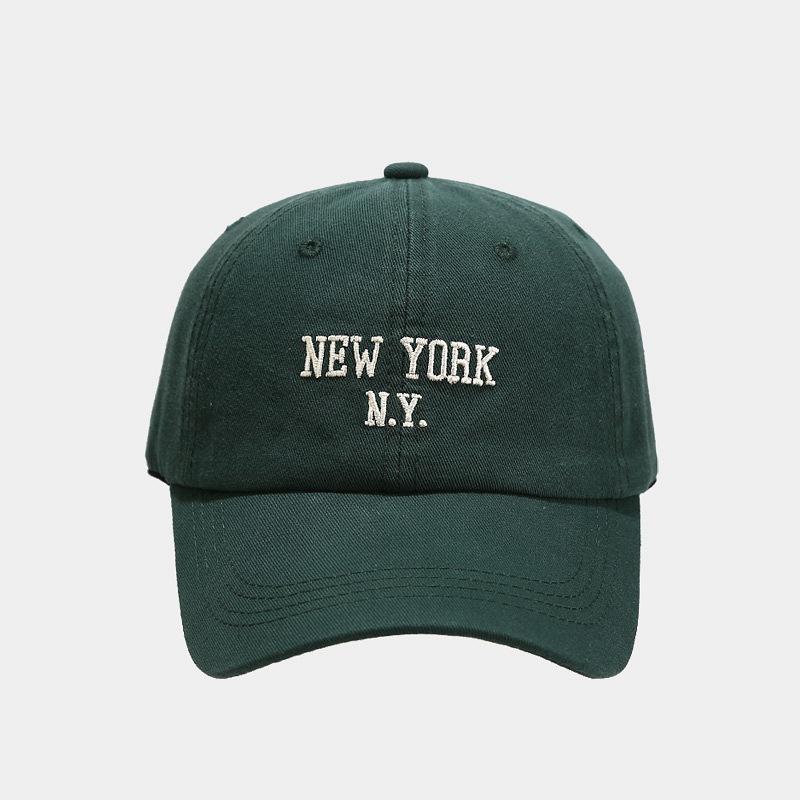 

Letter Embroidered Soft Top Baseball Cap Street Shot Showing Face with Little Duckball Cap for Women In All Seasons M（56-58cm）