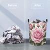 Romantic Pink Rose Laundry Basket with Fresh Flower Design for Bedroom Storage