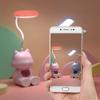 Creative Led Study Desk Lamp with Phone Holder Bedside Color Adjust Table Lamp for Kids Student Room Cute Flexible Night Lights