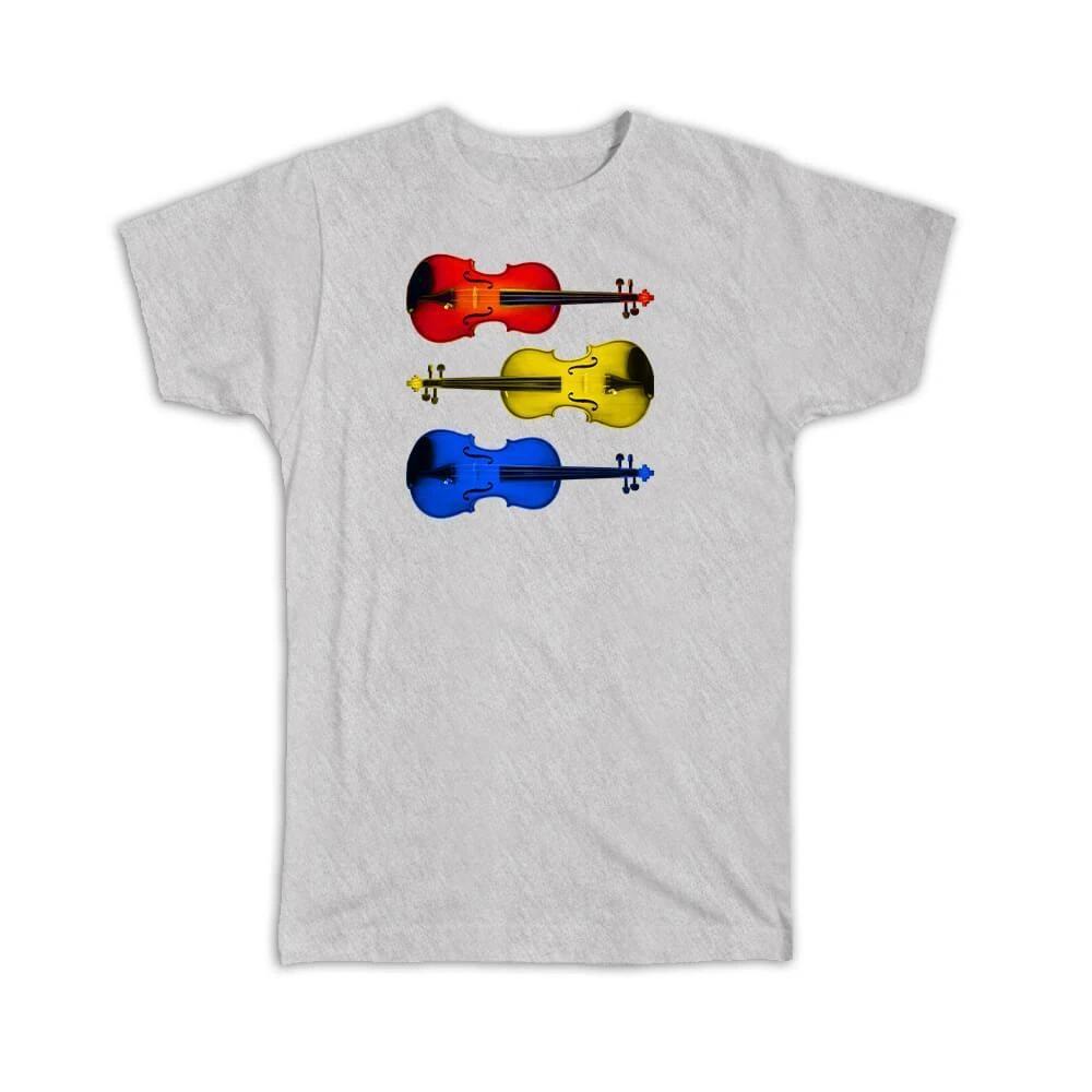 Gift T-Shirt : Violin Colors Player Violinist Music M