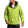 Men's Windproof Hiking Jacket with Hood Long Sleeve Zip Front Outdoor Coat for and Hiking