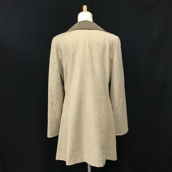 Made in Japan FOXEY Wool Long Coat with Cupra Lining/Size 40/Women's M-L/Light Beige/Spring/Trench Style(USED)