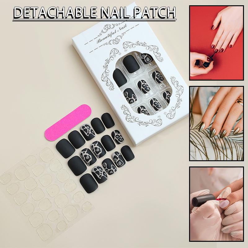 

Tingml Press on Nails Short с леопардовым узором, 24 шт., многоразовые накладные ногти с полным покрытием