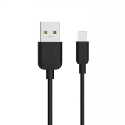 Cabo Lightning USAMS 1m Carregamento Rápido Preto