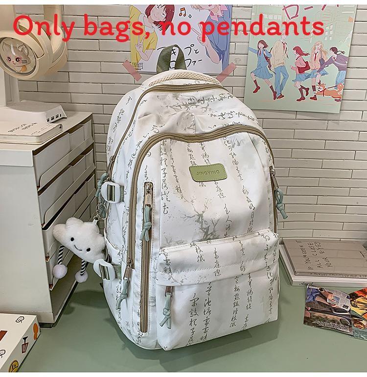 Art Backpack Student With Ink And Wash Print Designs For Teens Daily School Use