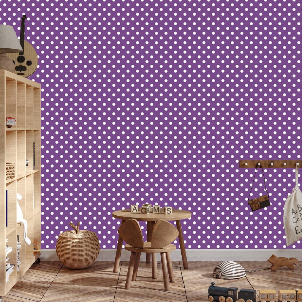 Wallpaper Dots purple, top purple for living room and bedroom 50x1000