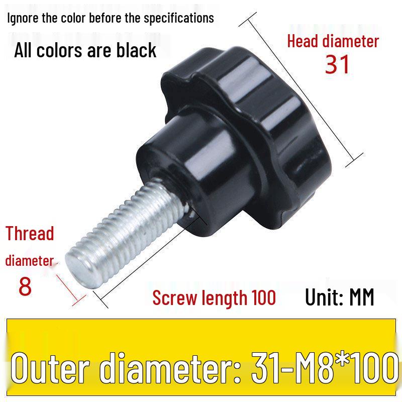 Star-Shaped Bakelite Hand-Tightening Screw Handle (M4-M10)