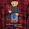 Polo Ralph Lauren Hoodie FW23 Loose Fit Plaid Bear Pattern Print Long Sleeve Color Block Kids Kids Hoodies 323920646-001