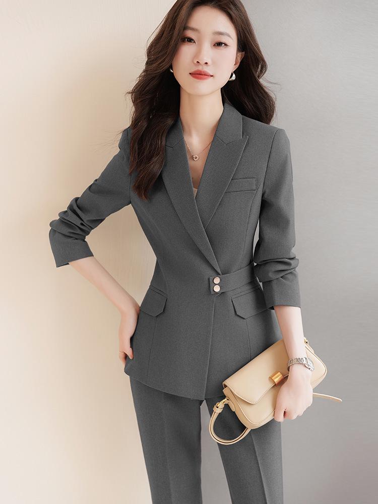 Women's Slim-Fit Professional Suit Set, New Autumn/Winter Collection, Ideal for Real Estate or 4S Store Sales Office