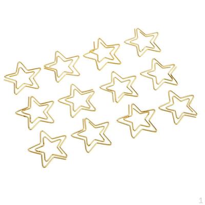 12 Pieces Commonly Used Clips for Office Gold Cute Shapes Paperclips Funny