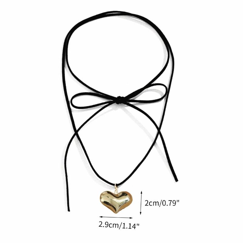 Simple Love Heart Aesthetic Necklace Fashion Simple Clavicle Chain Women Girls Wedding Jewelry Party Birthday Gift