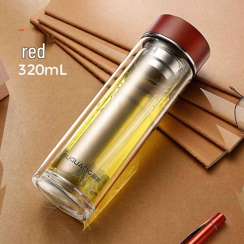 Fuguang Double-Layer Glass Tea Infuser Bottle