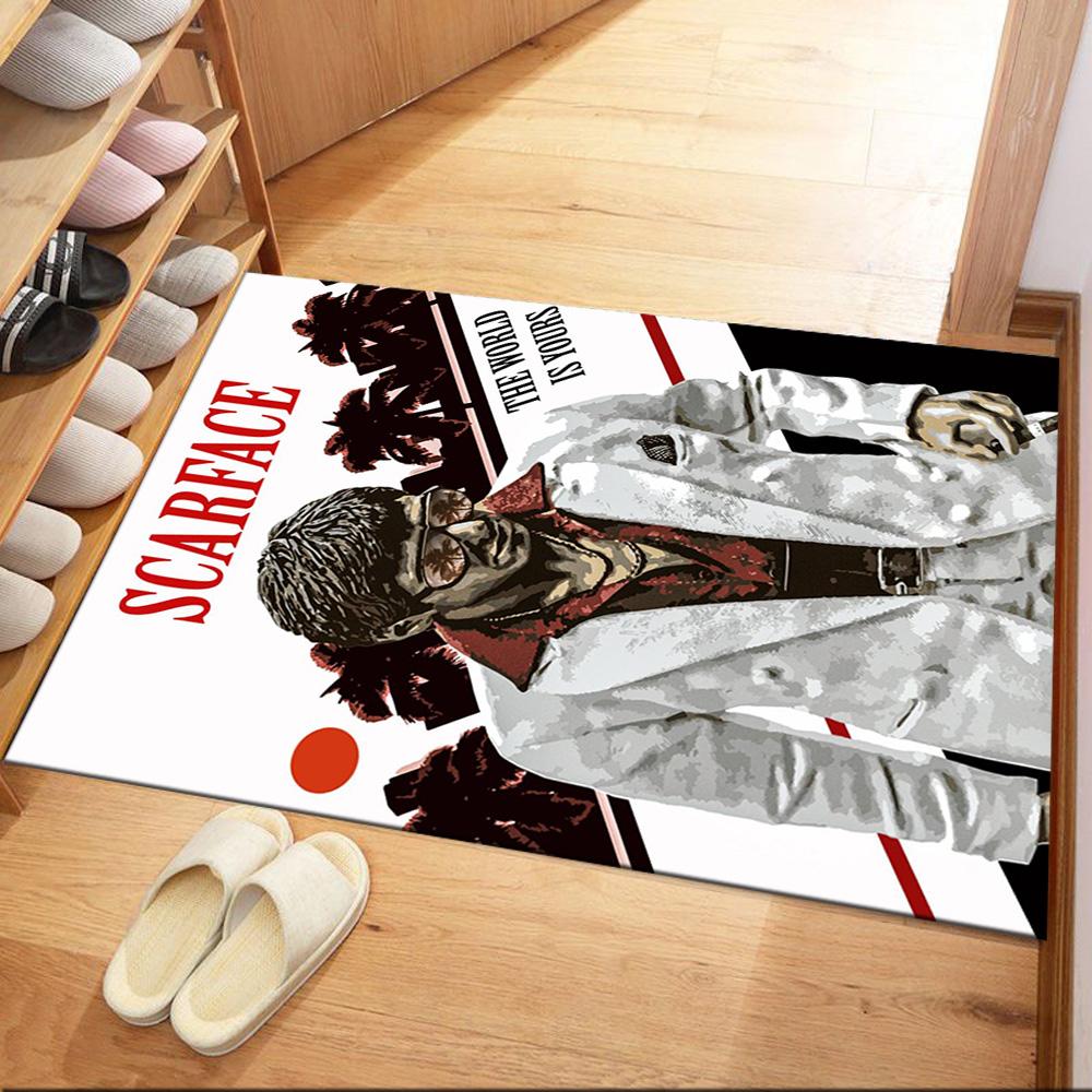Scarface Square Rugs Are a Great Choice for Living Rooms, Bedrooms, Home Décor, and As Gifts.