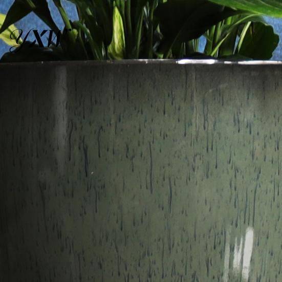Contenedor Grande para Plantas Maceta Profunda Cerámica de Imitación con Agujero de Drenaje Resina Monstera Elegante Decoración de Porche Maceta Plato para Interiores
