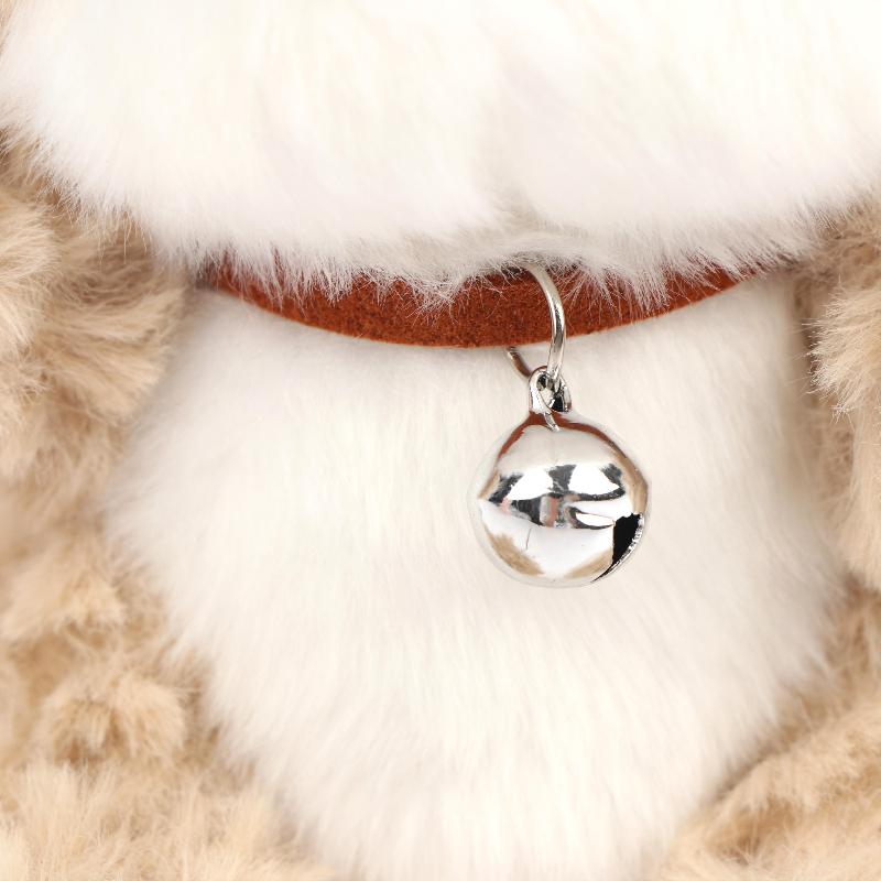 Cute Bell Cat Plush Keychain Adorable Curly Hair Kitten Stuffed Toy Soft Bag Hanging Pendant for Party Favors Souvenir