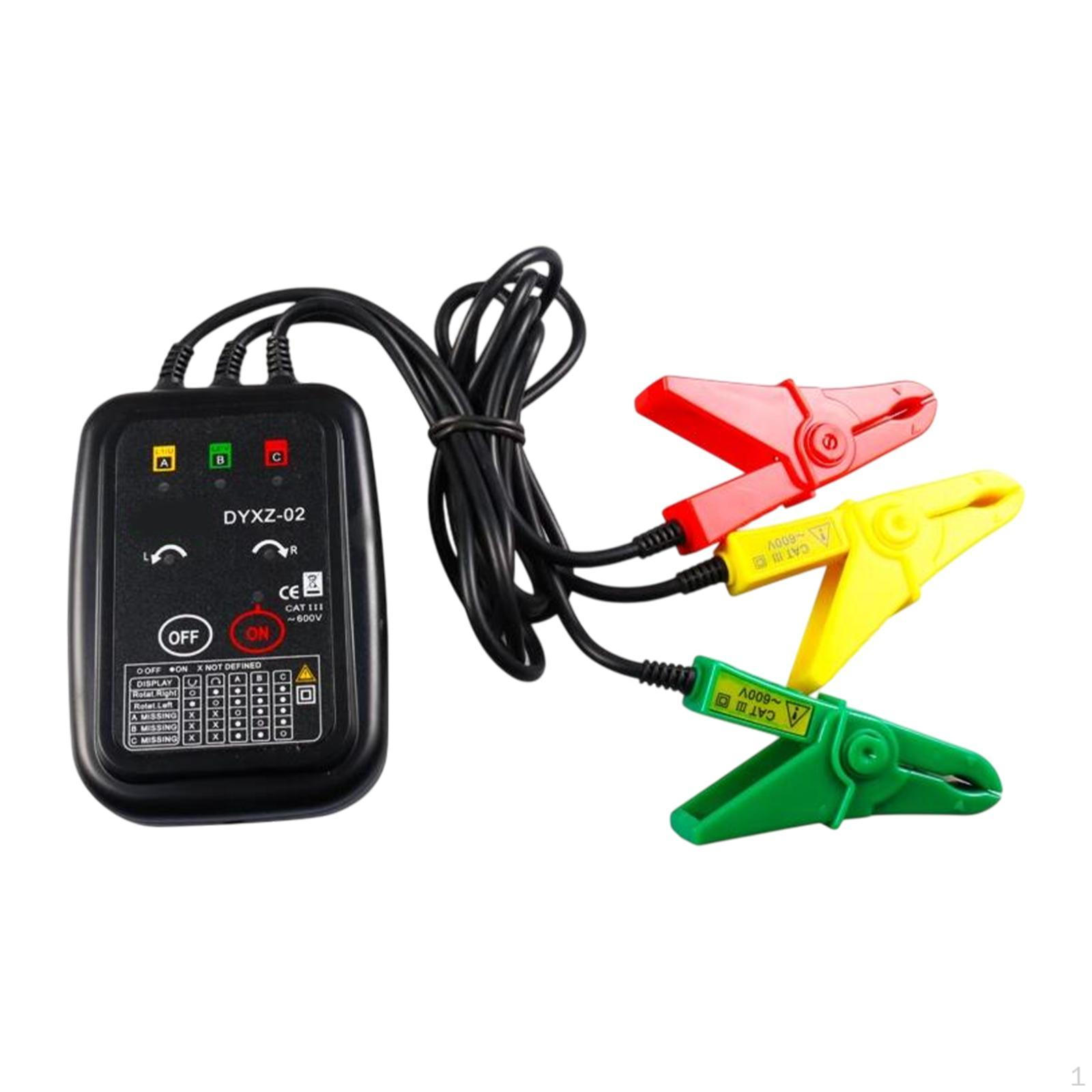 

Вимірювач послідовності фаз. Прилад для електричних випробувань 3. Тестер обертання для побутової техніки DYXZ 02