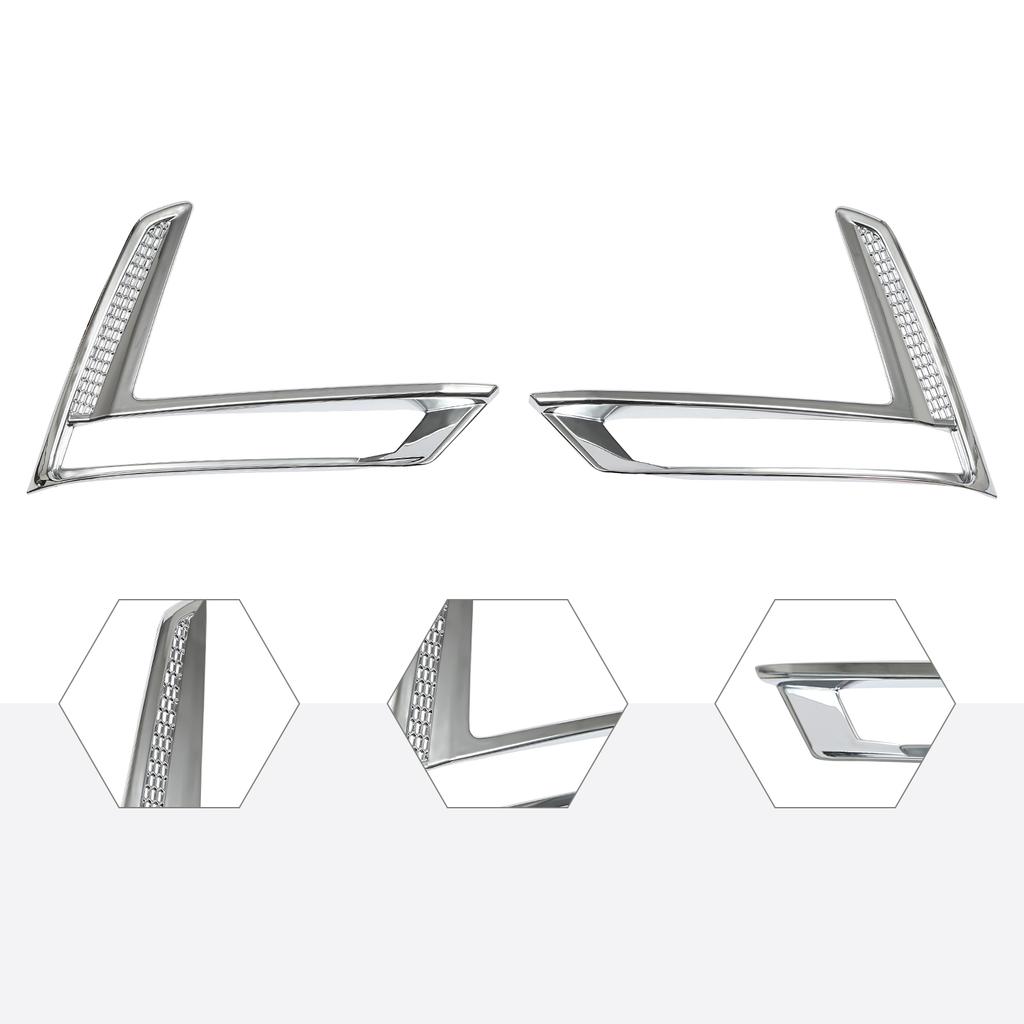 2PCS Front Fog Light Cover Trim for 2025 Honda CR-V, Chrome ABS, Polished Chromium Finish, Stylish & Scratch Resistant