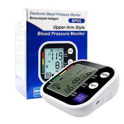 Upper Arm Blood Pressure Monitor Automatic BP Tonometer for Home Use with Large Display and Portable Cuff