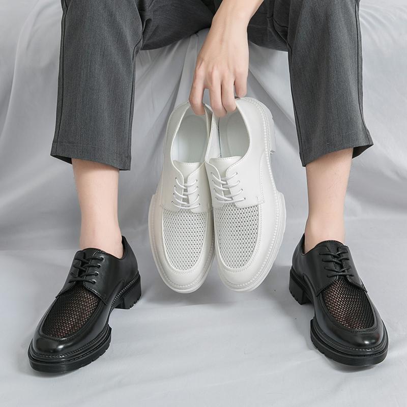 Men Shoes New Summer Derby Shoes Thick Soles Non-slip Comfortable Leather Shoes American Busines Travel Shoes Size 38-46