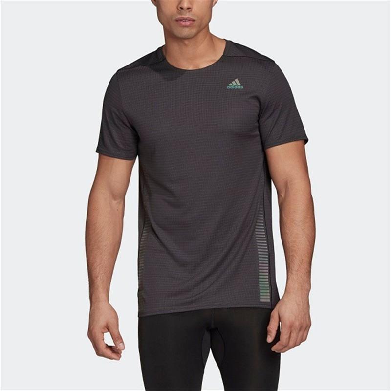 Adidas Premium Reflective Running Short Sleeve T-Shirt Men Tops Black GL2008