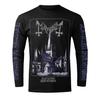 Venda Quente Metal Preto Banda MAYHEM Rock de Rua Retrô Americano Camiseta Estampada 3D Manga Longa Masculina Top Harajuku Roupa Masculina