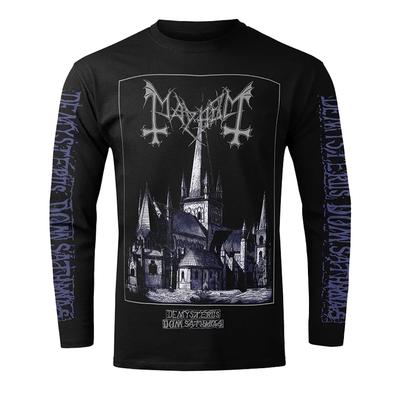 Hot Selling Black Metal MAYHEM Band Street Rock American Retro 3D Printed T-shirt Men's Long Sleeved Harajuku Top Men's Clothing