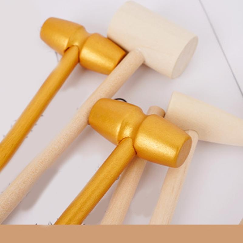 20 Pcs/Set Wood Hammers Chocolate Seafood Harmer Cake Demold Tool Small Mallets for Kids Boy Girl
