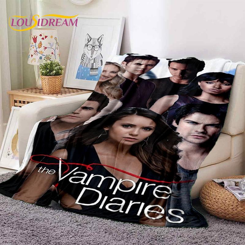 3D Latest The Vampire Diaries Damon Salvatore Soft Flannel Blankets,Throw Blanket Comfortable Blanket for Beds Sofa Home Bedroom