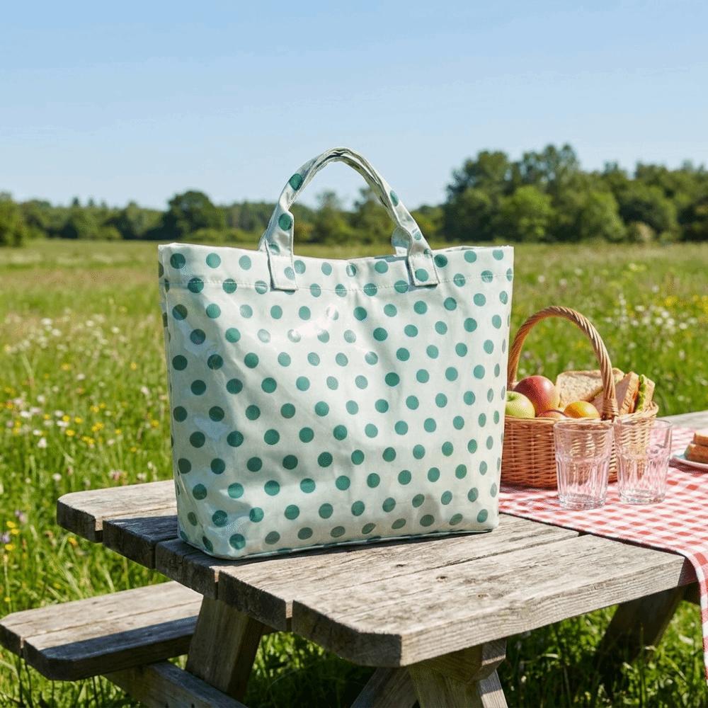 Multifunctional Polka Dot Tote Bag Waterproof Beach Bag Fashion PVC Handbag Swimming