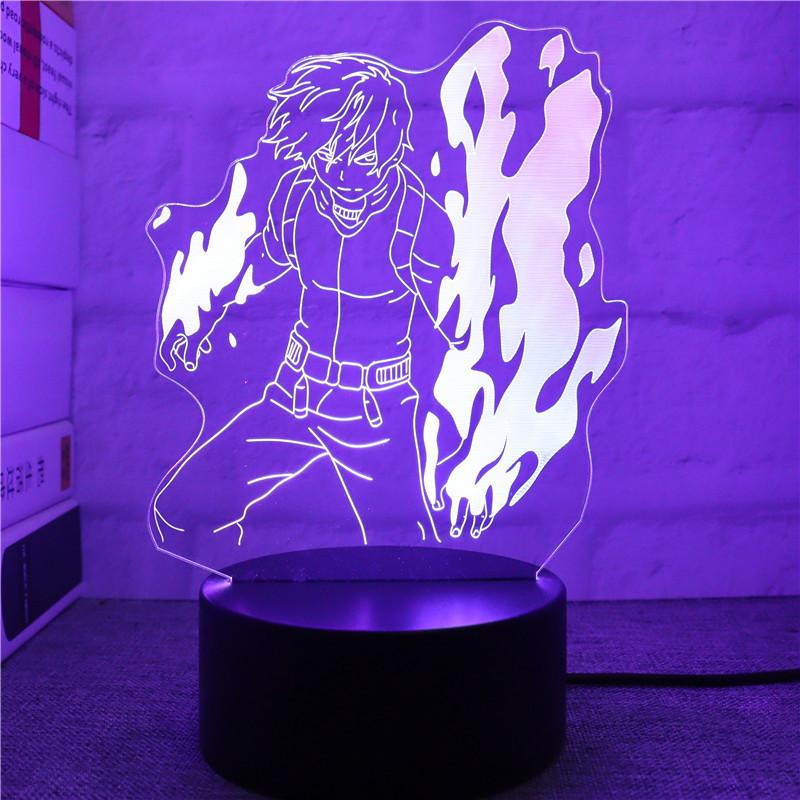 Colorful 3d My Hero Academia Night Light Led Table Lamp For Anime Lovers And Collectors