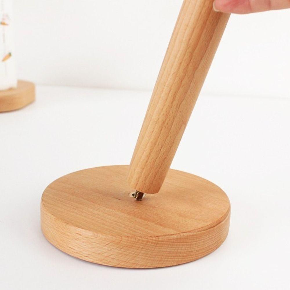Wooden Toilet Roll Holder Dining Room Tissue Vertical Stand Accessories Paper Towel Holder Kitchen
