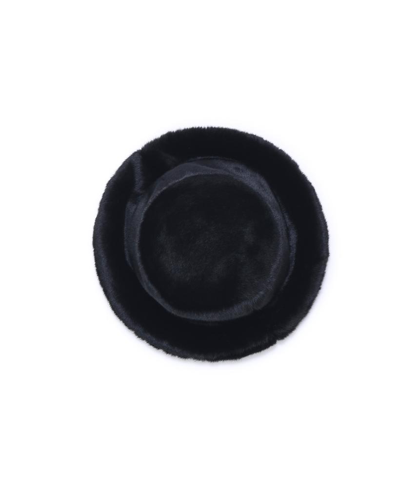 Belji Fox Fur Hat Black
