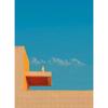 Modern Italian Lemon Orange Seaside Beach Waves Arc Swimming Pool Landscape Posters Canvas Painting Wall Art Pictures Home