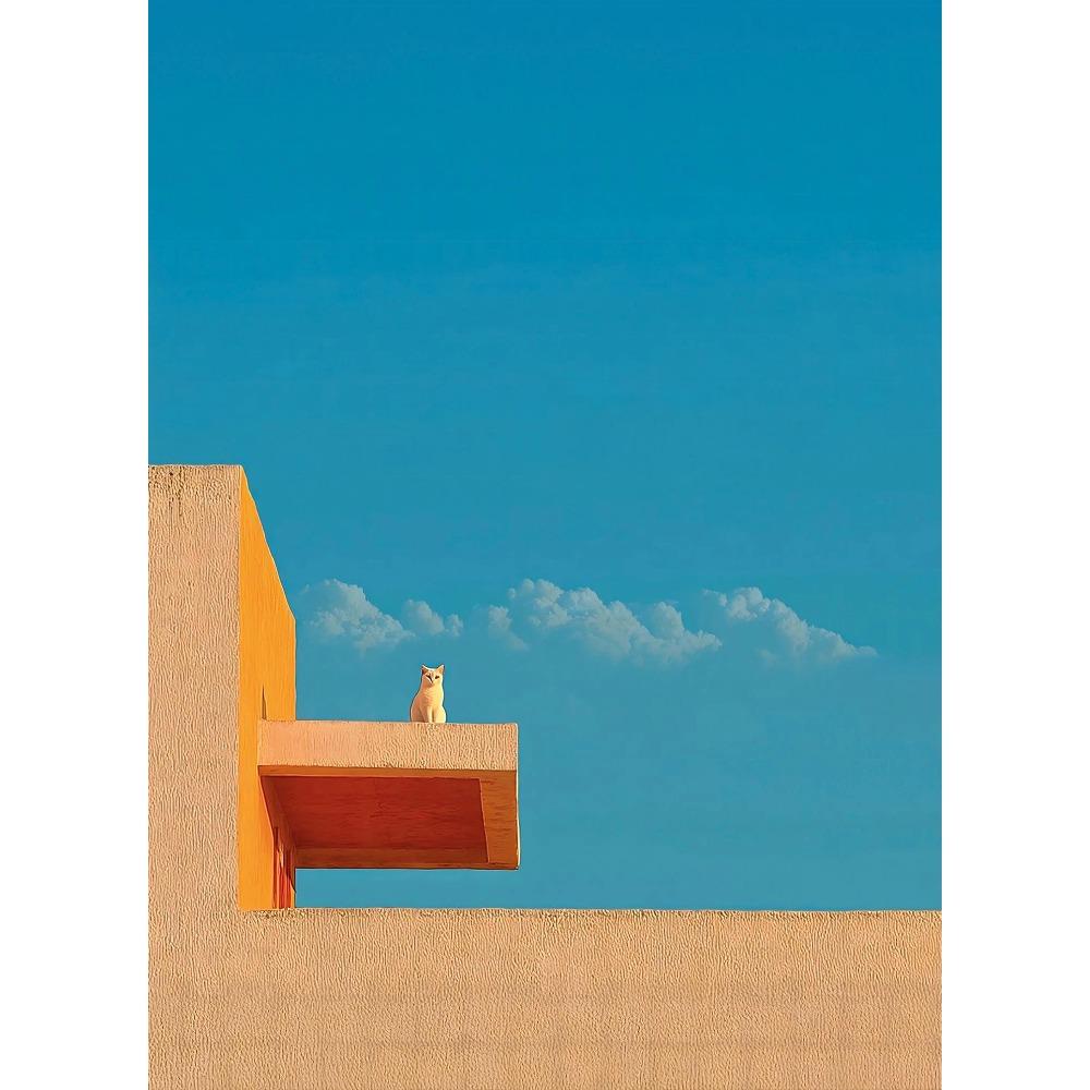 Modern Italian Lemon Orange Seaside Beach Waves Arc Swimming Pool Landscape Posters Canvas Painting Wall Art Pictures Home