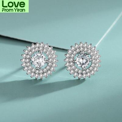 S925 Sterling Silver Earrings Temperament Personality With Diamonds Female Models Korean Fashion Anti -Allergy Wholesale